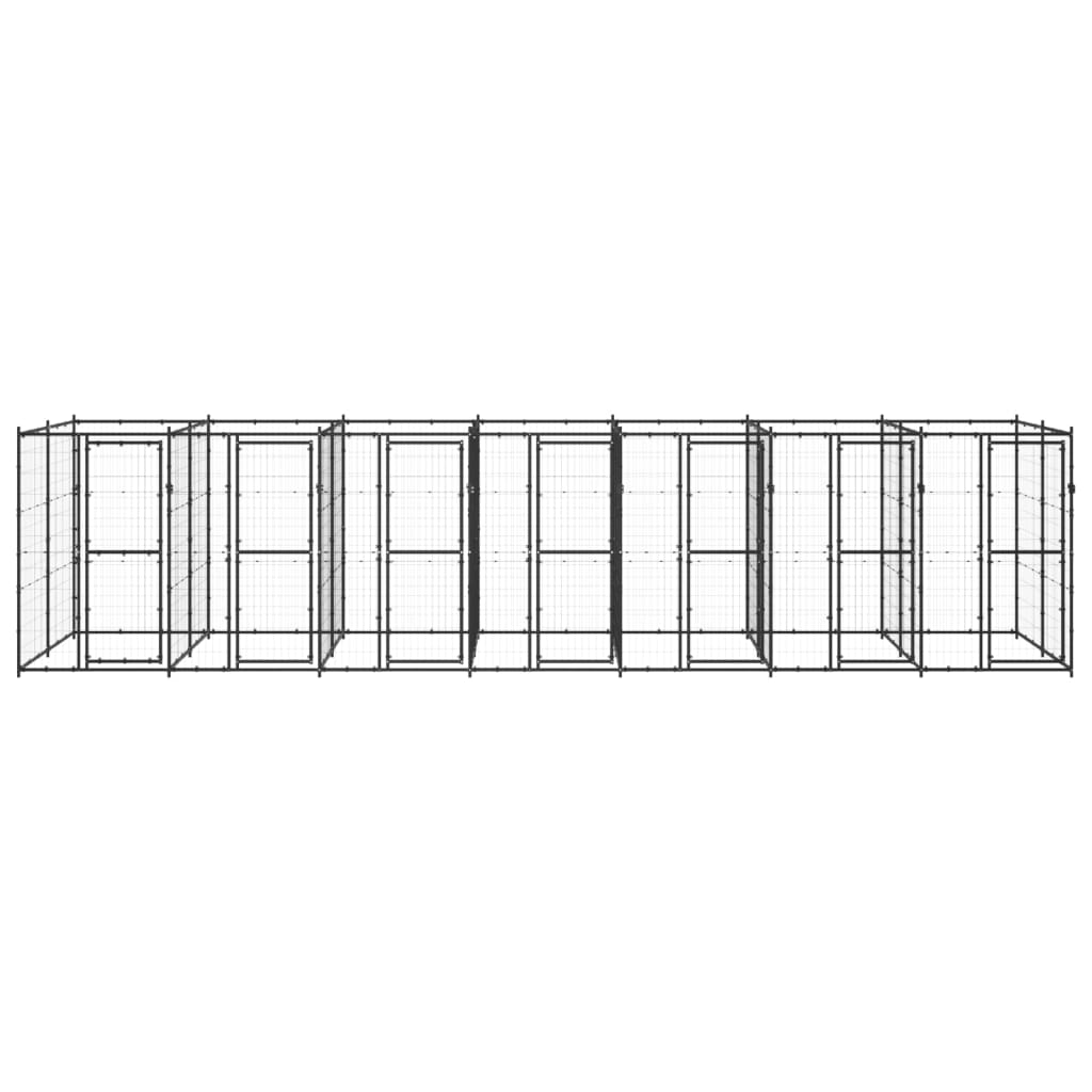 Outdoor-Hundezwinger Stahl 16,94 m²