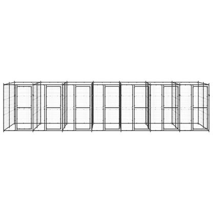 Outdoor-Hundezwinger Stahl 16,94 m²