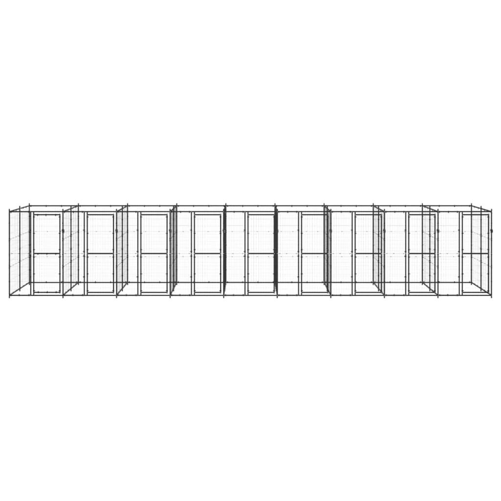 Outdoor-Hundezwinger Stahl 21,78 m²