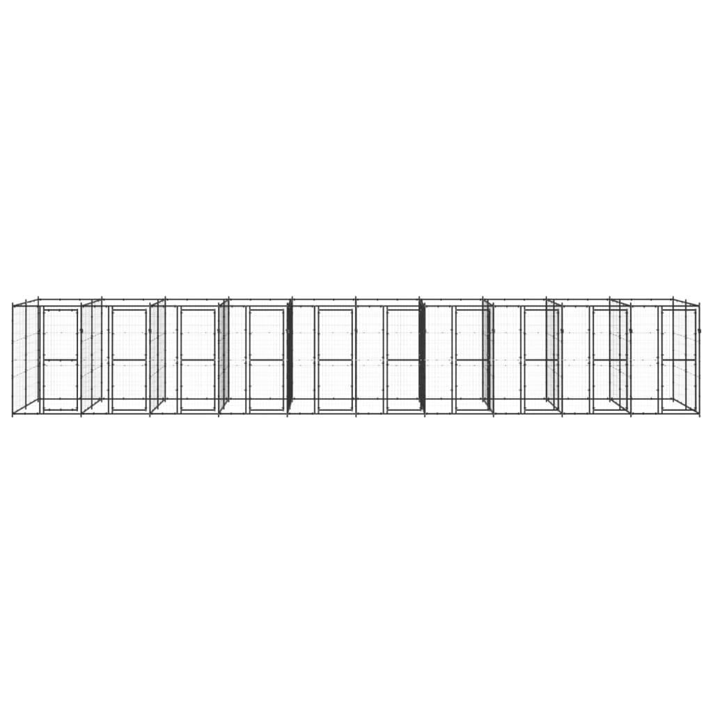 Outdoor-Hundezwinger Stahl 24,2 m²