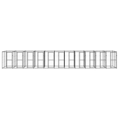 Outdoor-Hundezwinger Stahl 26,62 m²
