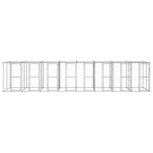 Outdoor-Hundezwinger mit Überdachung Verzinkter Stahl 19,36 m²