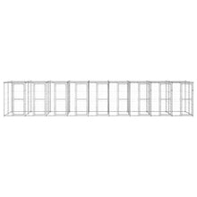 Outdoor-Hundezwinger mit Überdachung Verzinkter Stahl 21,78 m²