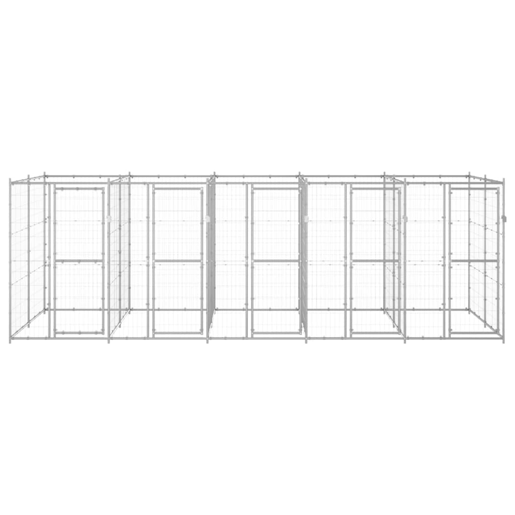 Outdoor-Hundezwinger Verzinkter Stahl 12,1 m²