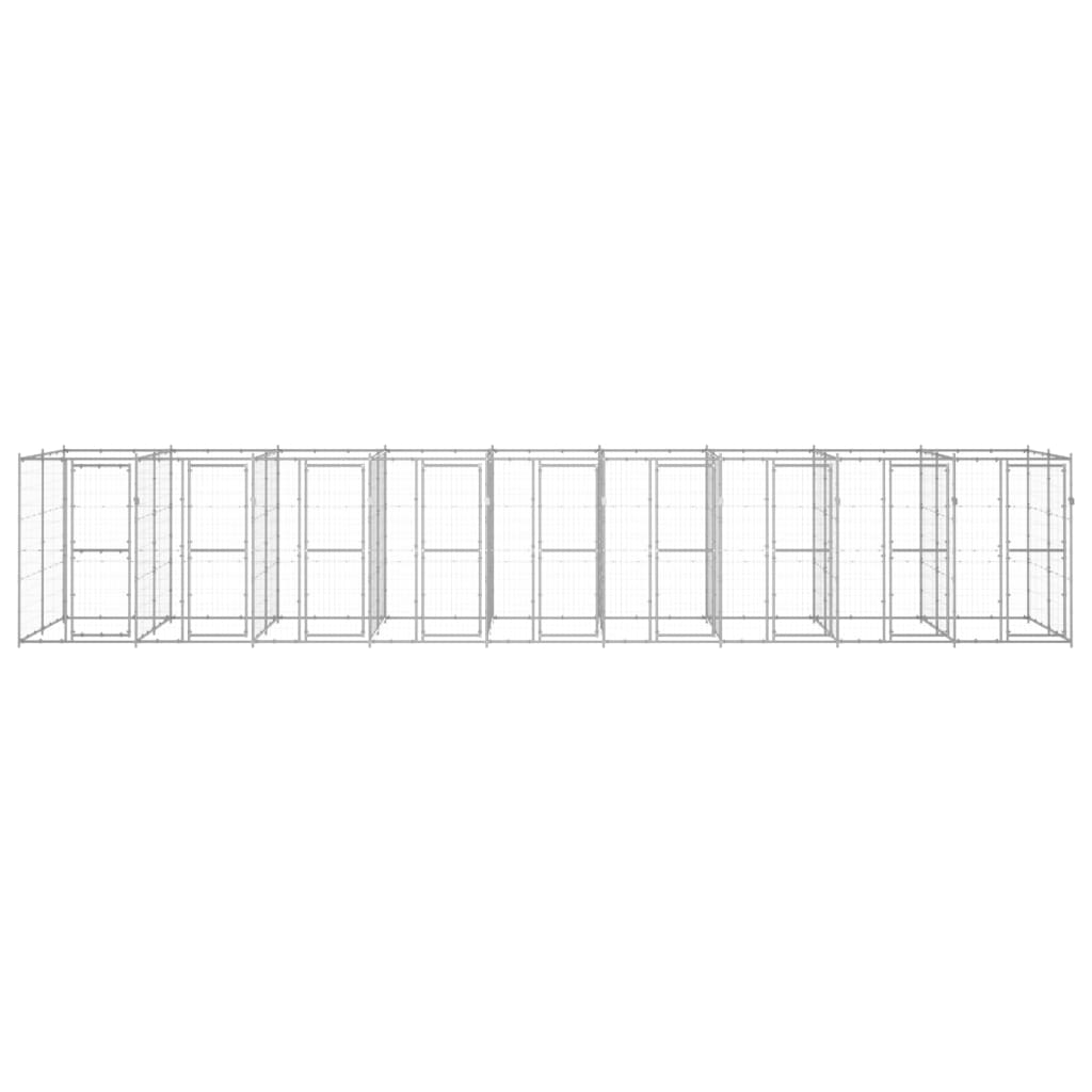 Outdoor-Hundezwinger Verzinkter Stahl 21,78 m²