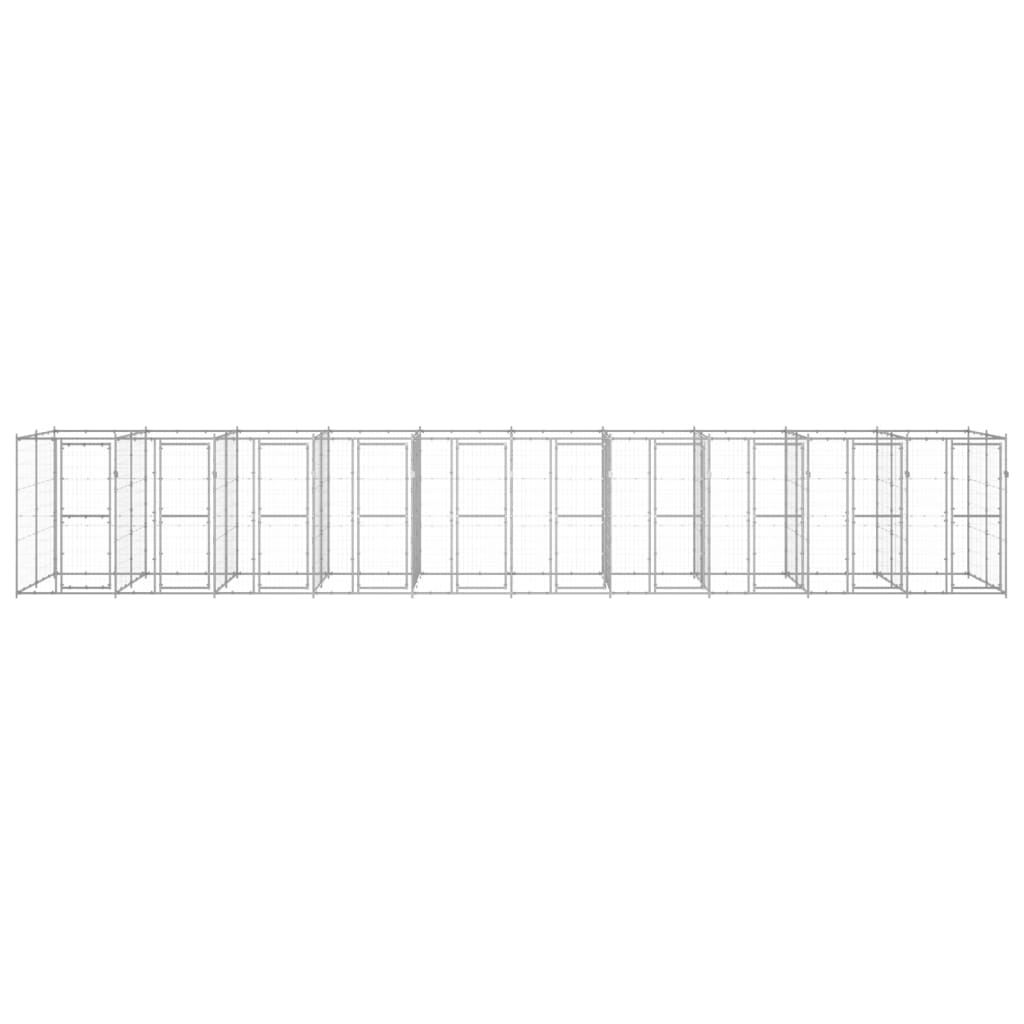 Outdoor-Hundezwinger Verzinkter Stahl 24,2 m²