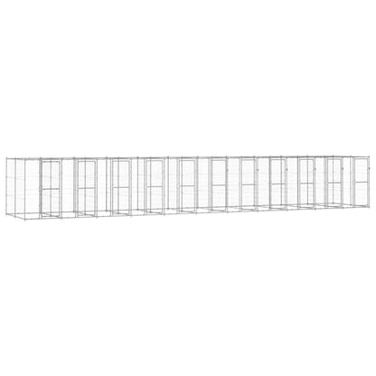 Outdoor-Hundezwinger Verzinkter Stahl 26,62 m²