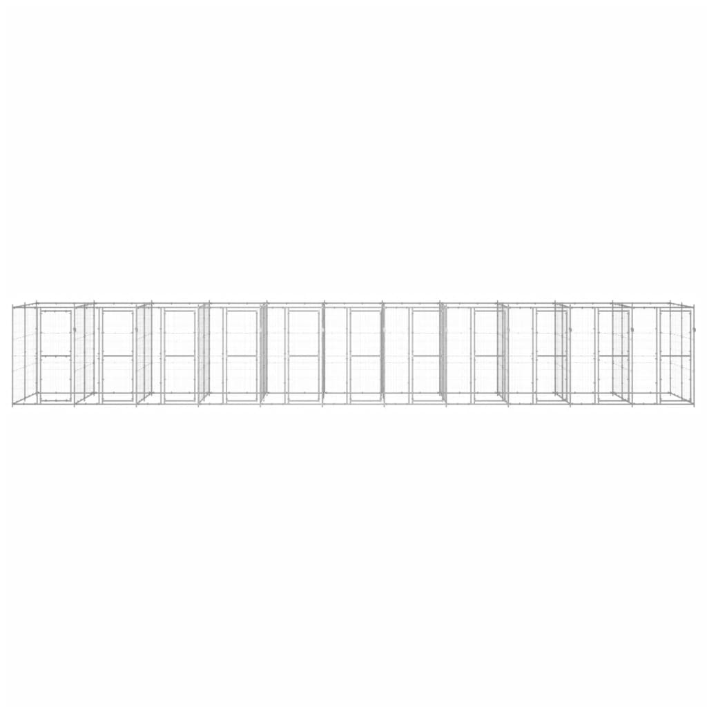 Outdoor-Hundezwinger Verzinkter Stahl 26,62 m²