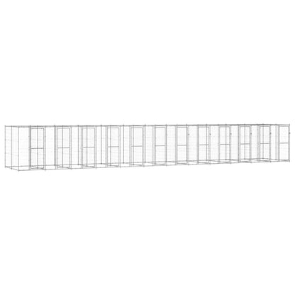 Outdoor-Hundezwinger Verzinkter Stahl 29,04 m²