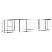 Outdoor-Hundezwinger mit Überdachung Stahl 16,94 m²