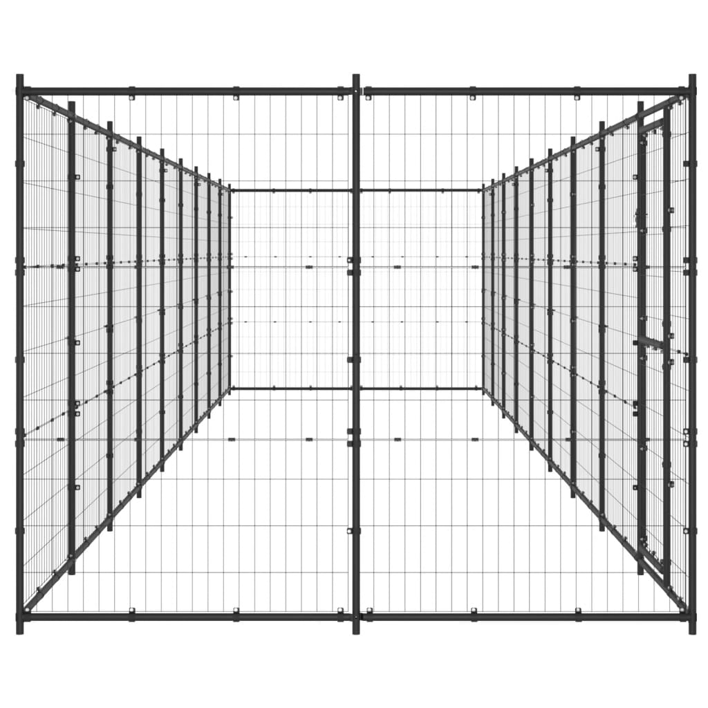 Outdoor-Hundezwinger Stahl 21,78 m²