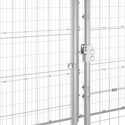 Outdoor-Hundezwinger mit Überdachung Verzinkter Stahl 21,78 m²