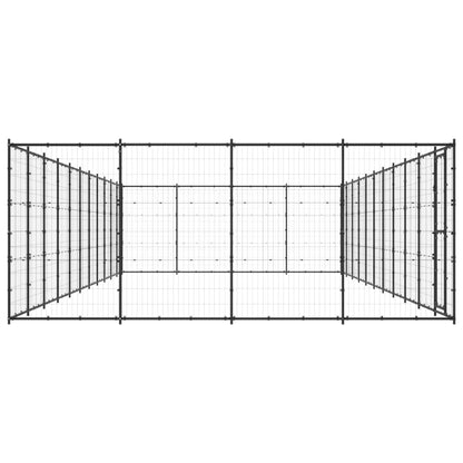 Outdoor-Hundezwinger Stahl 53,24 m²