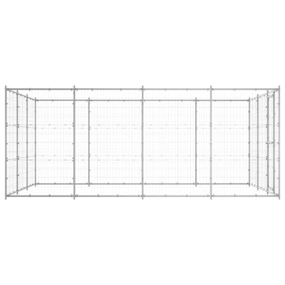 Outdoor-Hundezwinger Verzinkter Stahl 14,52 m²