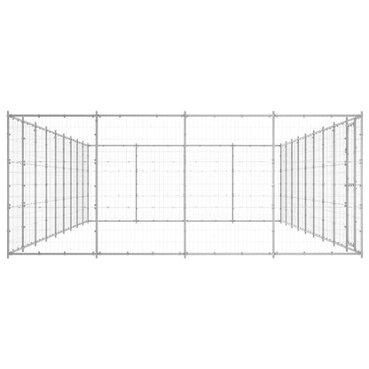 Outdoor-Hundezwinger Verzinkter Stahl 43,56 m²
