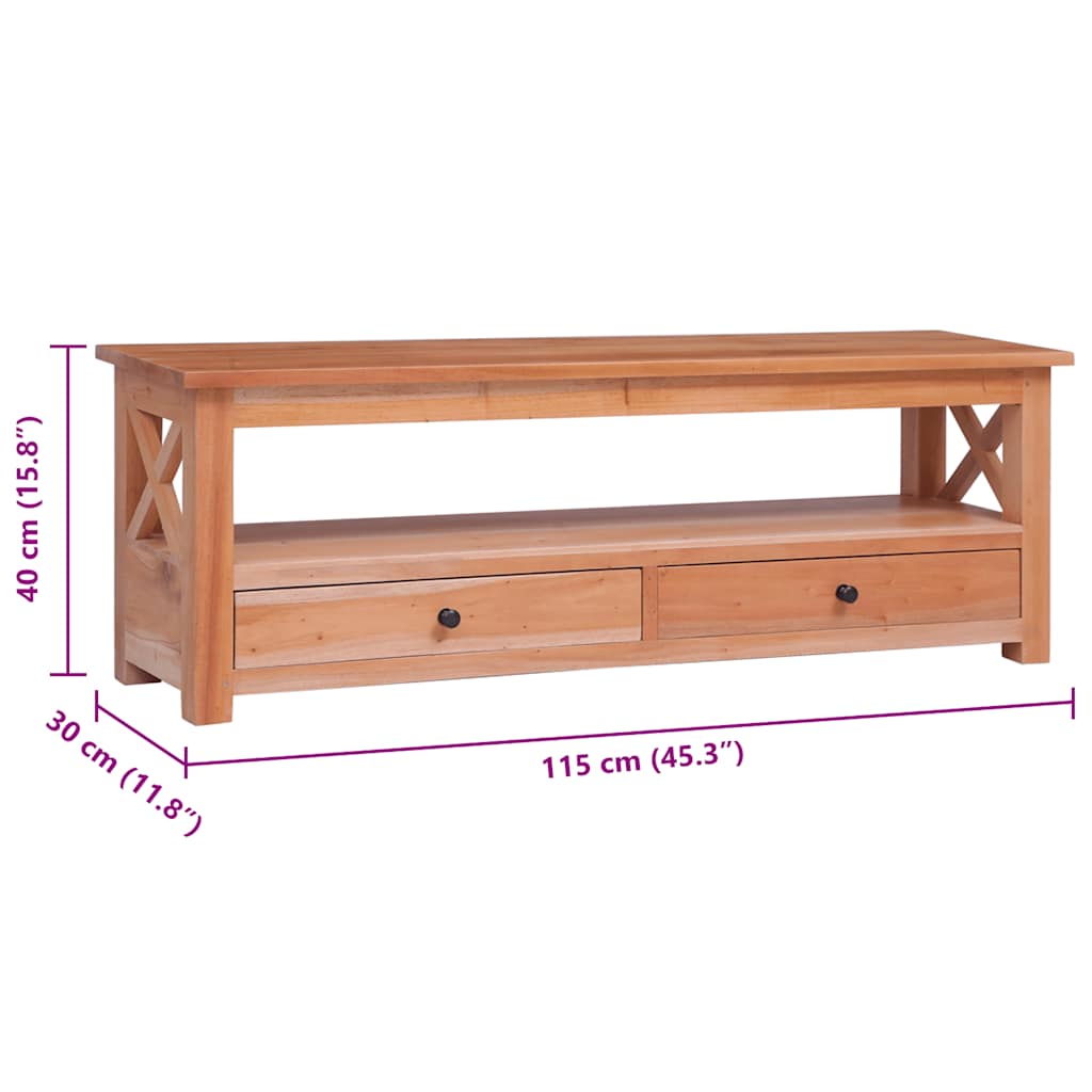 TV-Schrank 115x30x40 cm Massivholz Mahagoni