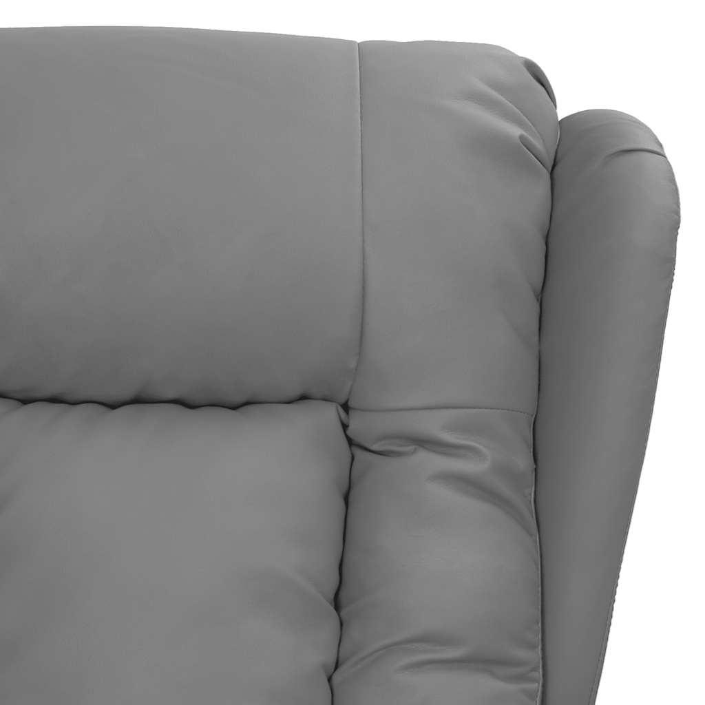 Massagesessel Grau Kunstleder