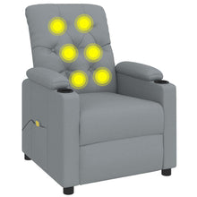 Massagesessel Hellgrau Stoff