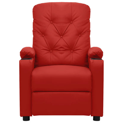 Massagesessel Weinrot Kunstleder