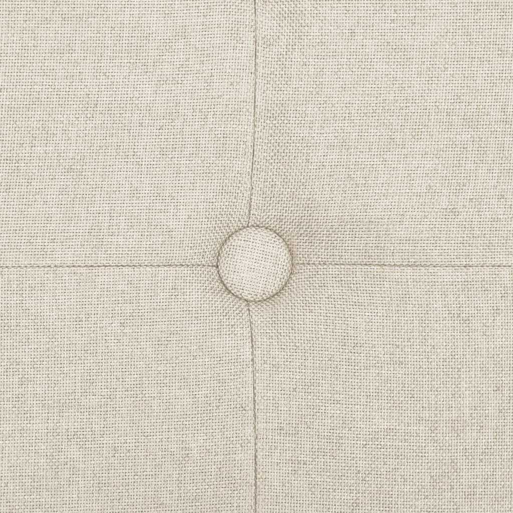 Faltbare Sitzbank mit Stauraum Cremeweiß Leinenoptik