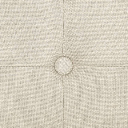 Faltbare Sitzbank mit Stauraum Cremeweiß Leinenoptik