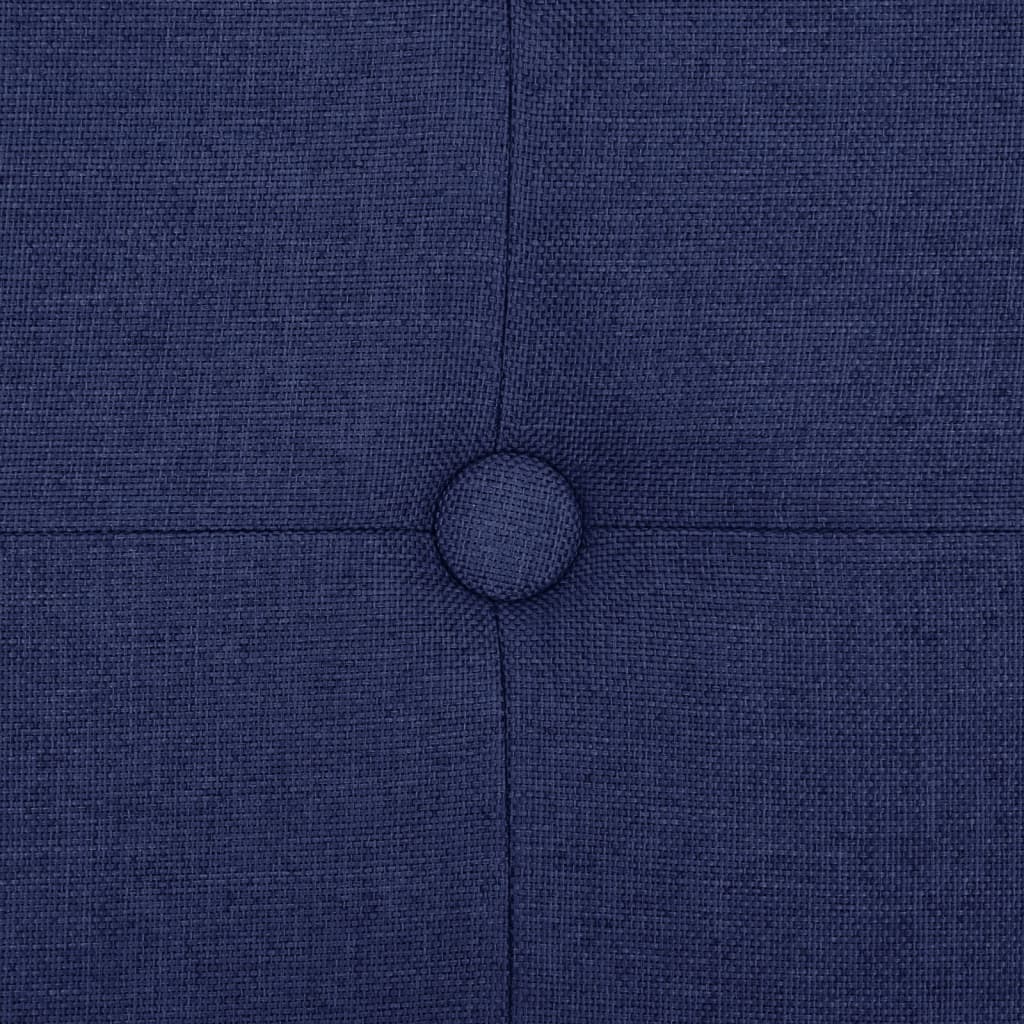 Faltbare Sitzbank mit Stauraum Blau Leinenoptik