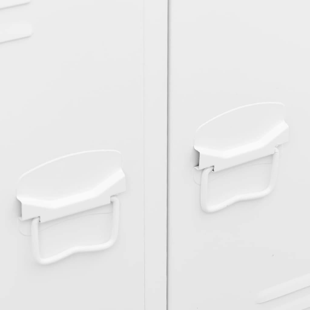 Kleiderschrank Industrie-Stil Weiß 67x35x107 cm Stahl