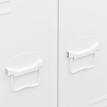 Kleiderschrank Industrie-Stil Weiß 67x35x107 cm Stahl