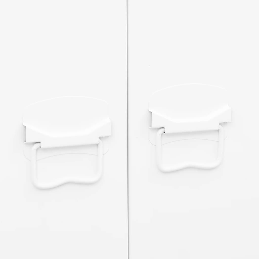 Industrial Kleiderschrank Weiß 90x50x180 cm Metall