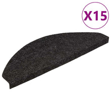 Stufenmatten Selbstklebend 15 Stk. 56x17x3 cm Schwarz