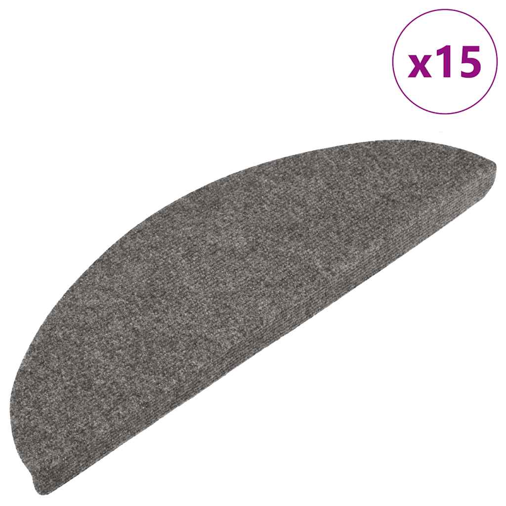 Stufenmatten Selbstklebend 15 Stk. 56x17x3 cm Grau