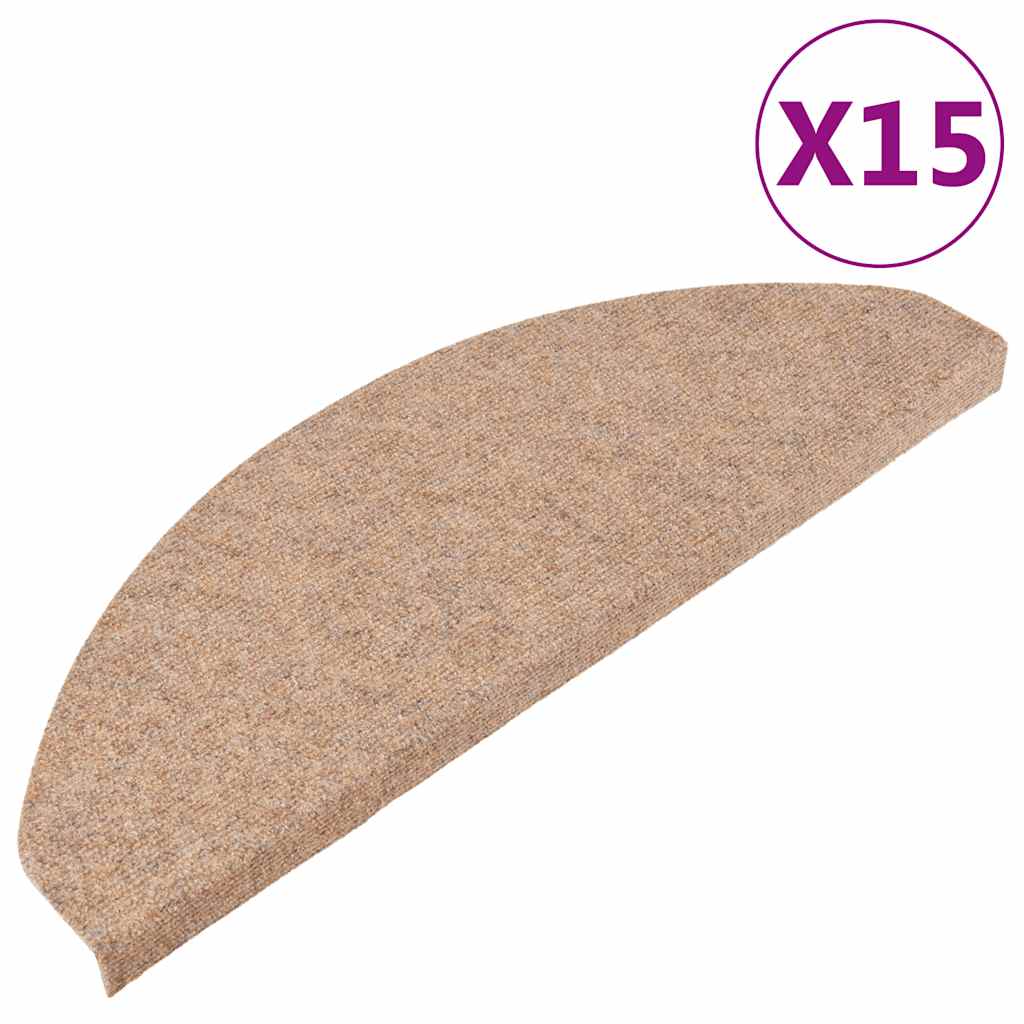 Stufenmatten Selbstklebend 15 Stk. 65x22,5x3,5 cm Beige
