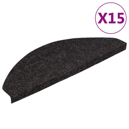 Stufenmatten Selbstklebend 15 Stk. 65x22,5x3,5 cm Anthrazit