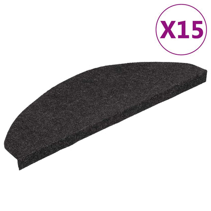 Stufenmatten Selbstklebend 15 Stk. 65x22,5x3,5 cm Schwarz
