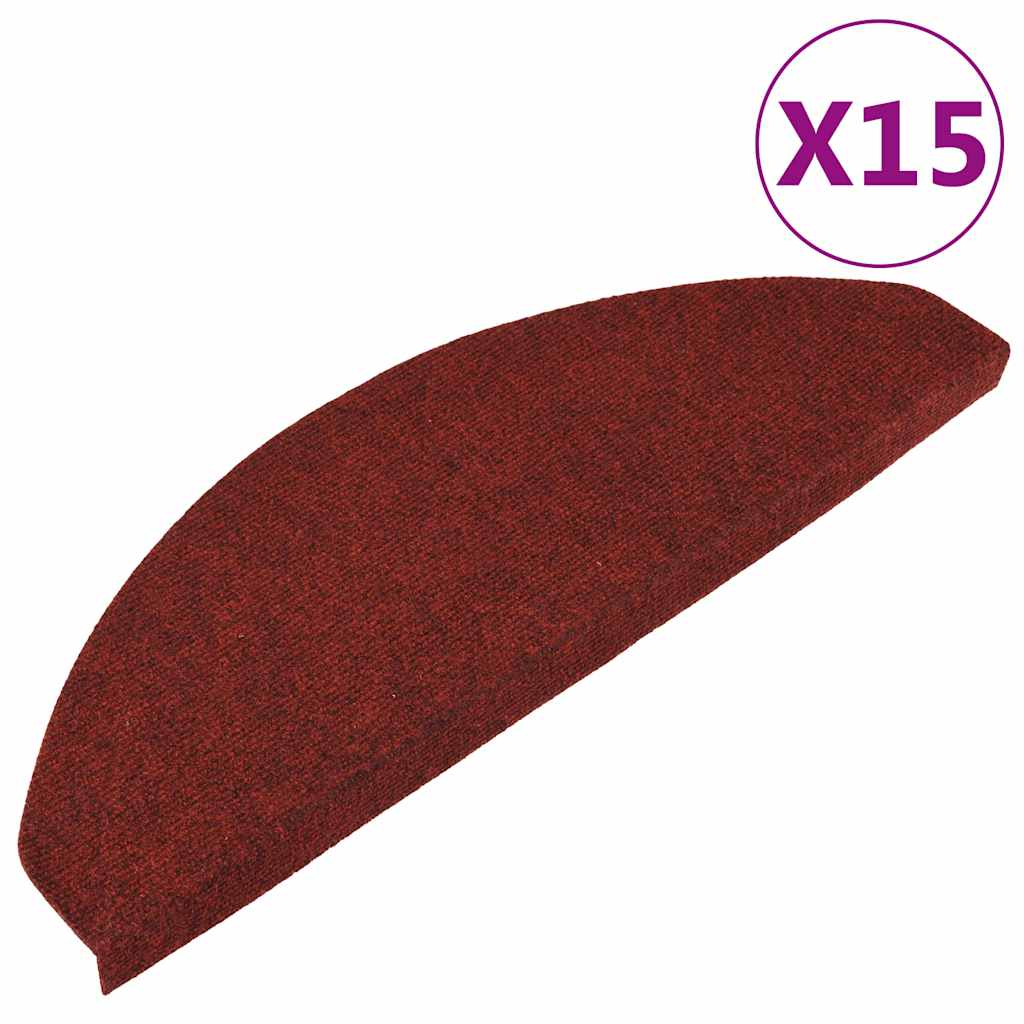 Stufenmatten Selbstklebend 15 Stk. 65x22,5x3,5 cm Rot