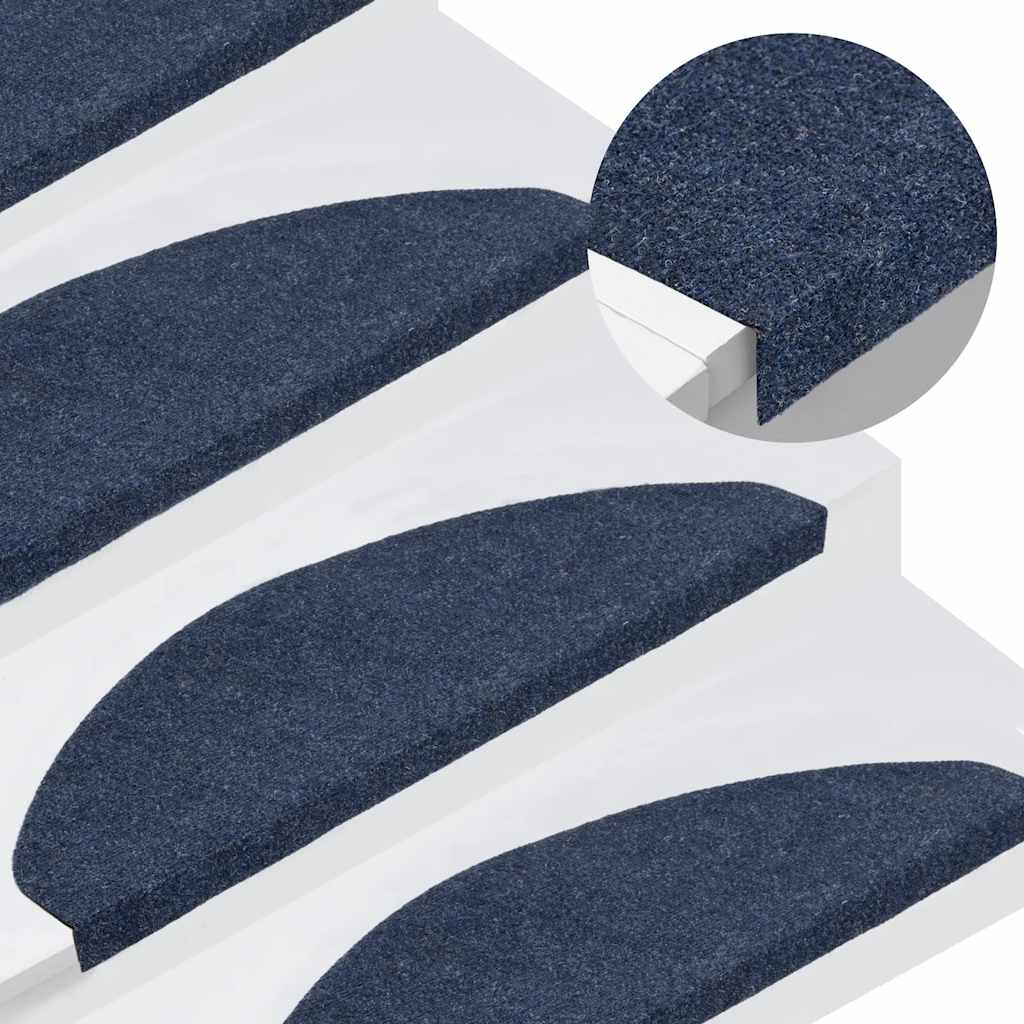 Stufenmatten Selbstklebend 15 Stk. 65x22,5x3,5 cm Blau