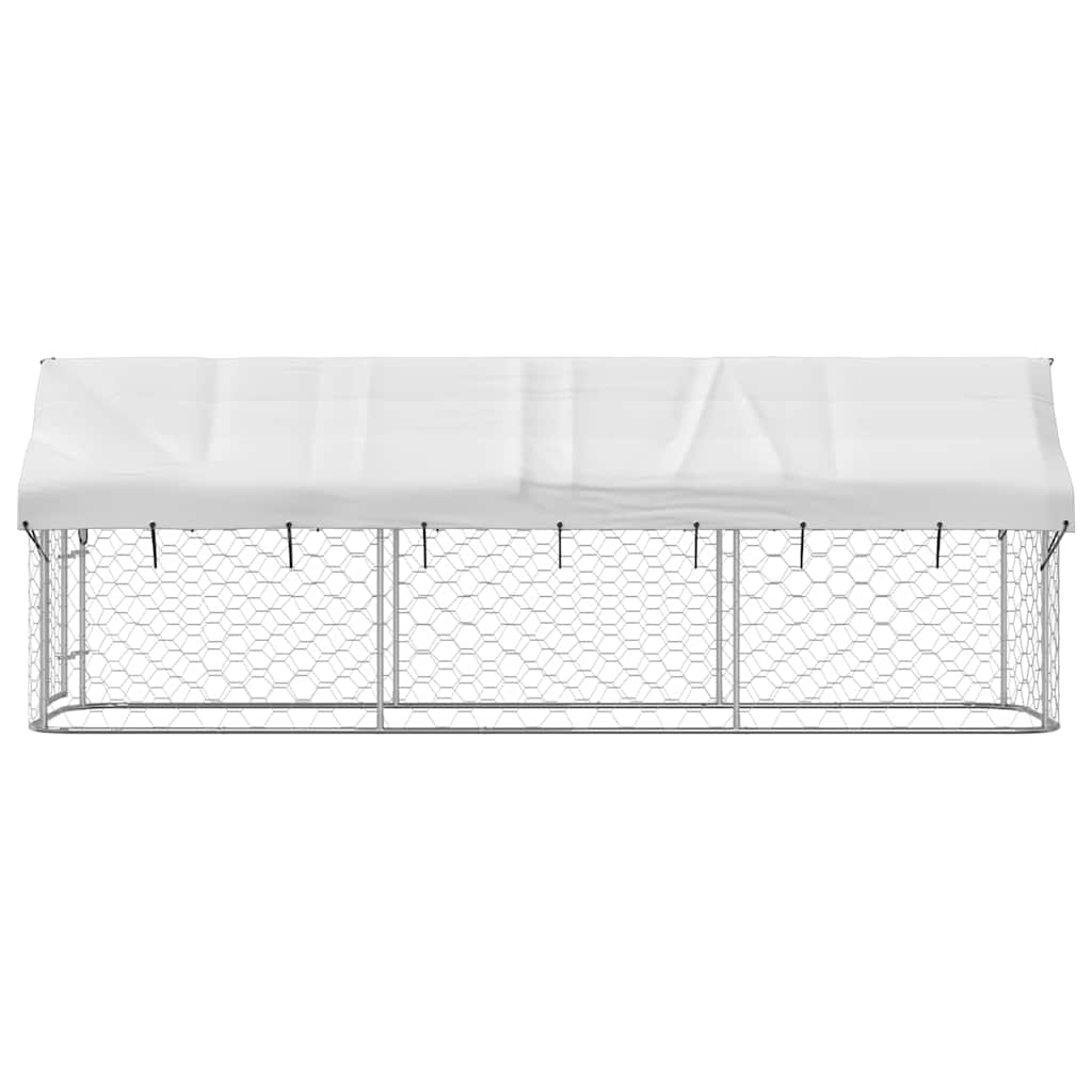 Outdoor-Hundezwinger mit Dach 400x100x150 cm