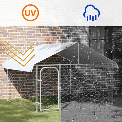 Outdoor-Hundezwinger mit Dach 200x200x150 cm