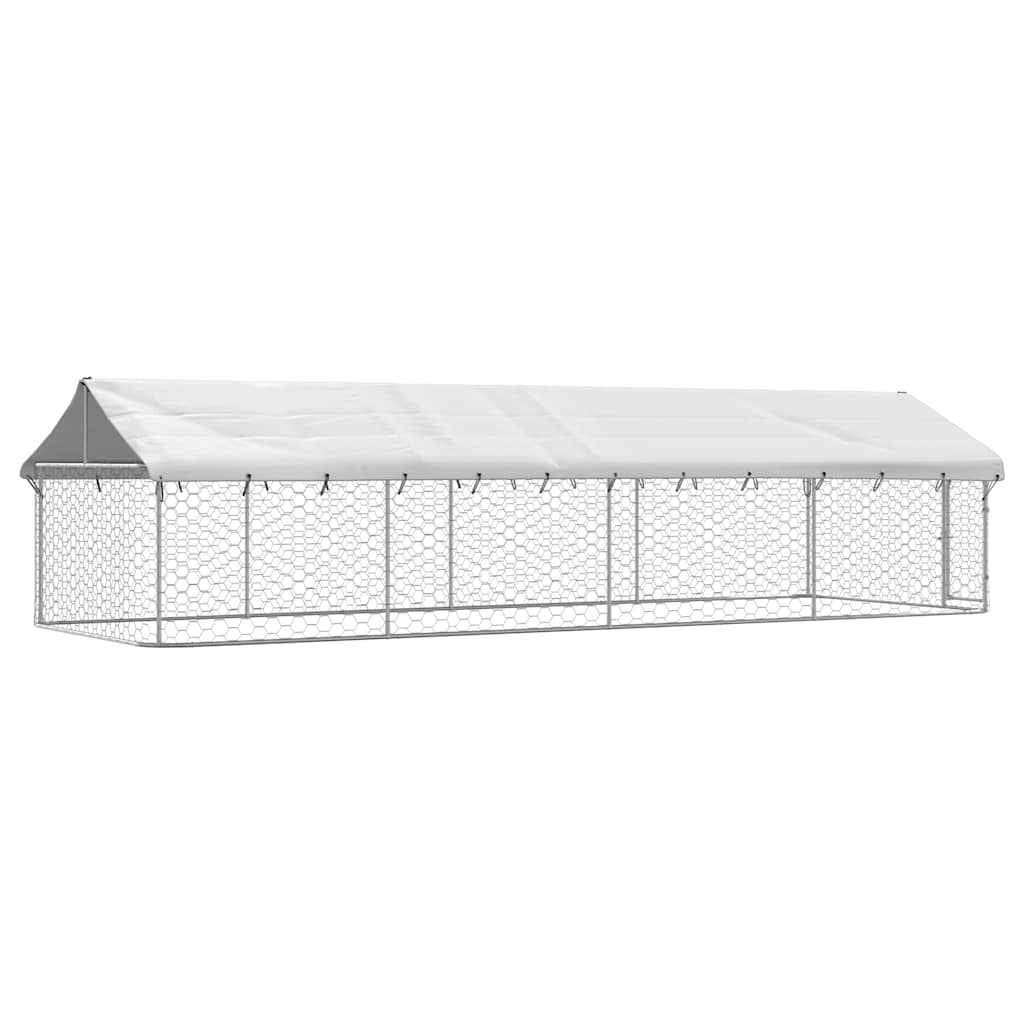 Outdoor-Hundezwinger mit Dach 600x200x150 cm