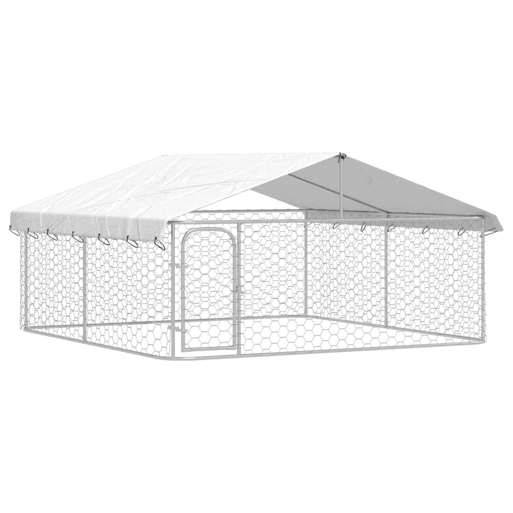 Outdoor-Hundezwinger mit Dach 300x300x150 cm