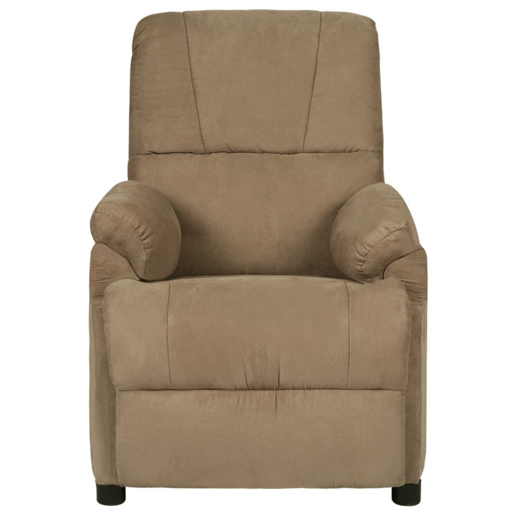 Massagesessel Taupe Mikrofasergewebe