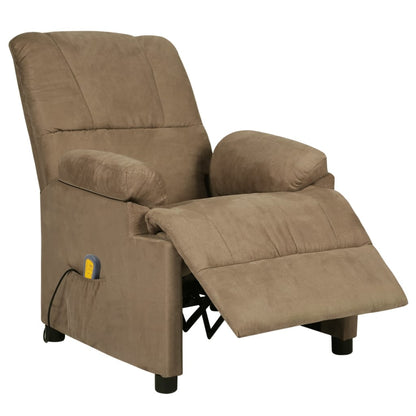 Massagesessel Taupe Mikrofasergewebe