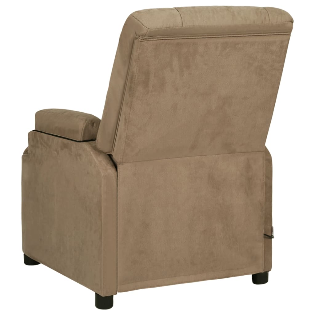 Massagesessel Taupe Mikrofasergewebe