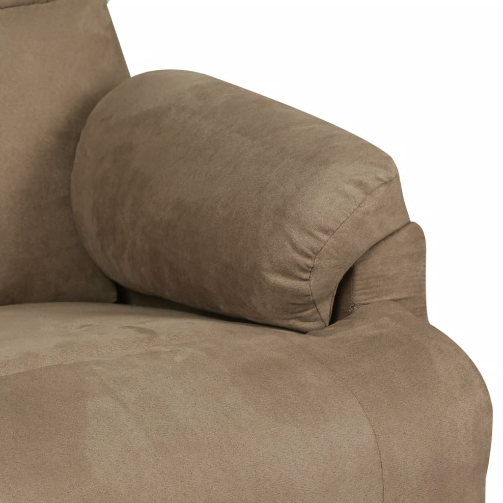 Massagesessel Taupe Mikrofasergewebe