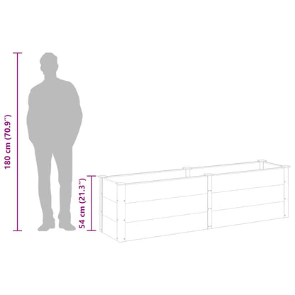 Garten-Hochbeet 200x50x54 cm WPC Grau