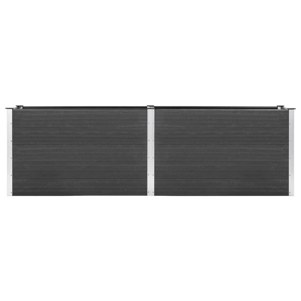 Garten-Hochbeet 200x100x91 cm WPC Grau