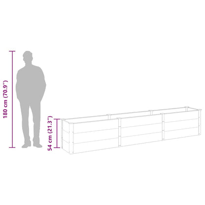 Garten-Hochbeet 300x50x54 cm WPC Grau