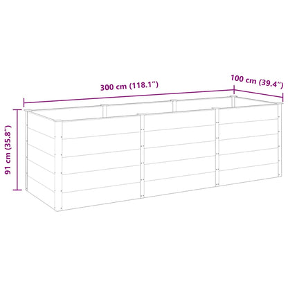 Garten-Hochbeet 300x100x91 cm WPC Grau
