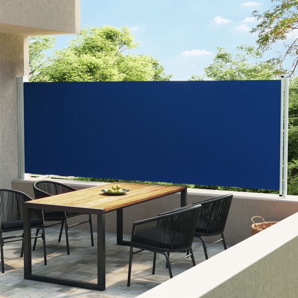 Seitenmarkise Ausziehbar 160x600 cm Blau