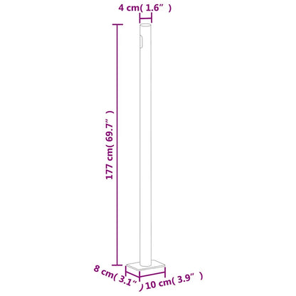 Seitenmarkise Ausziehbar 180x600 cm Braun